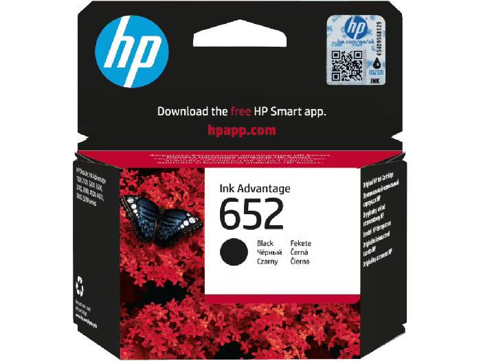 HP 652 Original Black Ink Advantage Cartridge